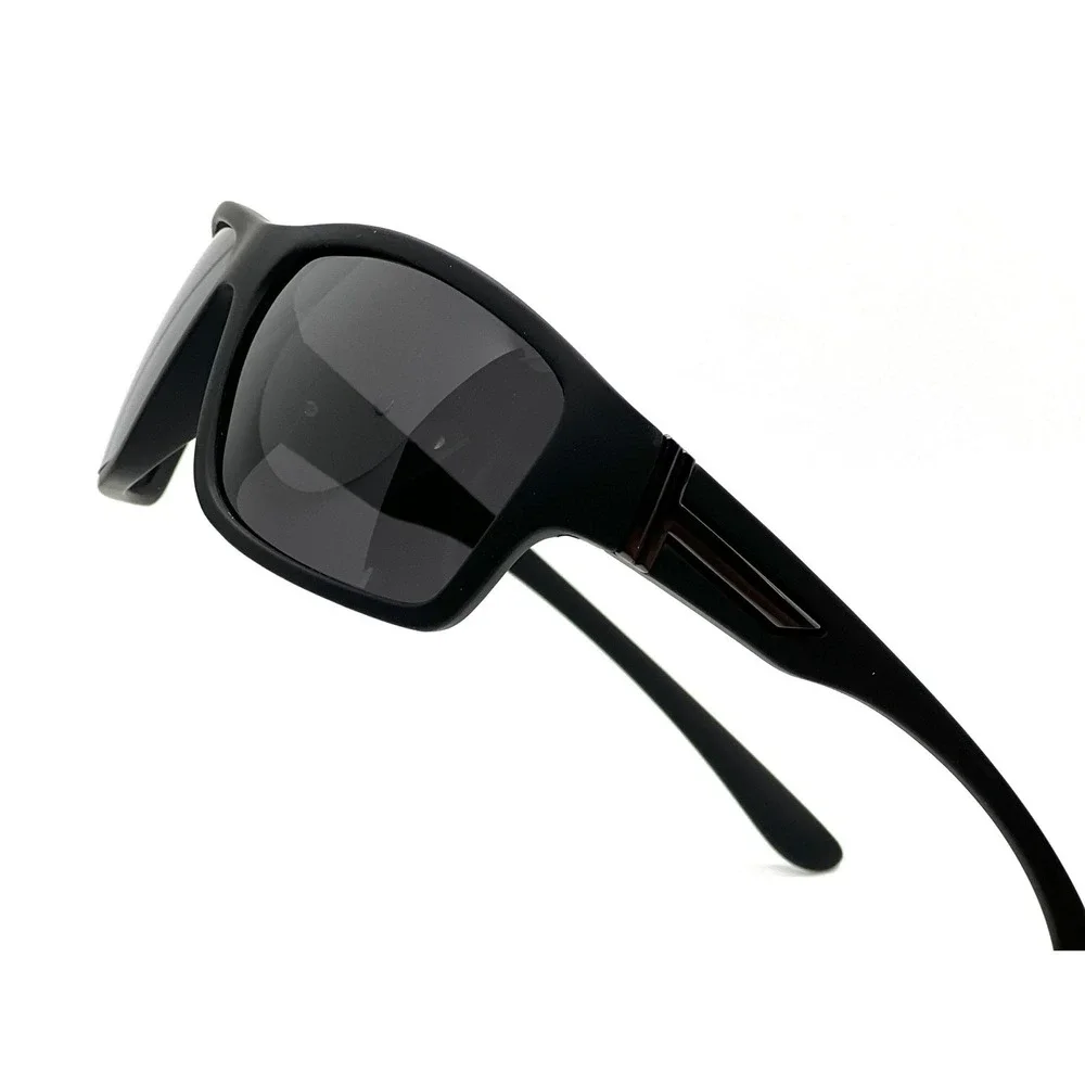 Sport Polarized Sunglasses Dark Black Lens Cycling‎ Running Mens Outdoor Shield